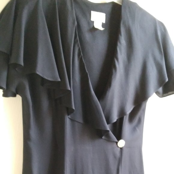 Vintage 90s One Piece Romper Outfit Size 14 Expo Pant Suit Black Excellent - Picture 5 of 14